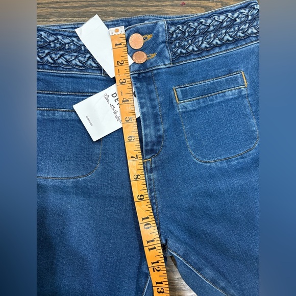 Miss Selfridge Plaited Flare  Jeans - Picture 6 of 11